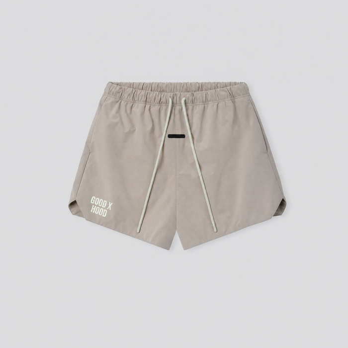 Short de sport taupe, vue de face