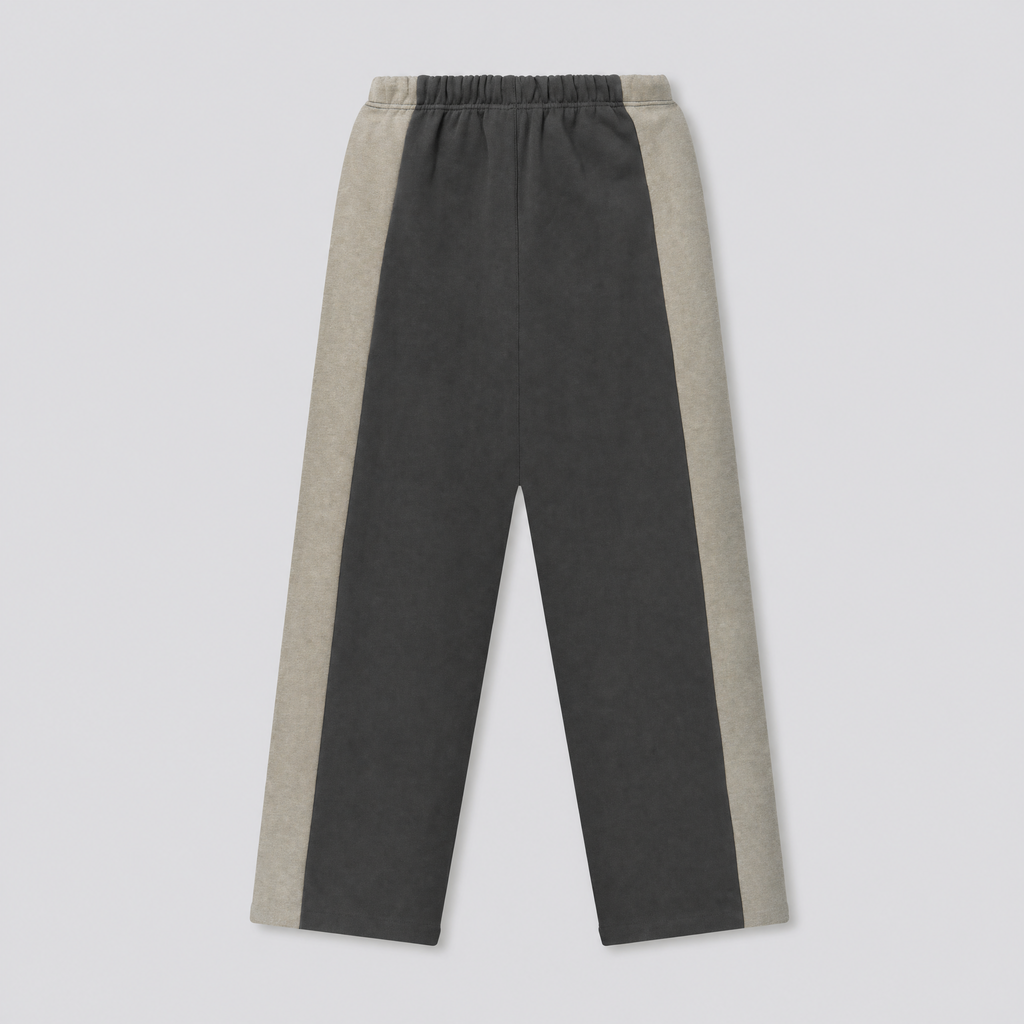 Pantalon large en molleton anthracite, vue de dos