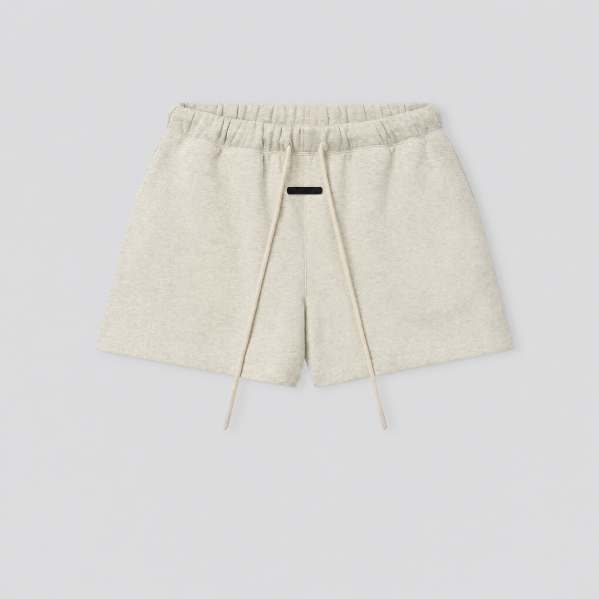 Short en molleton de coton vanille délavé, vue de face
