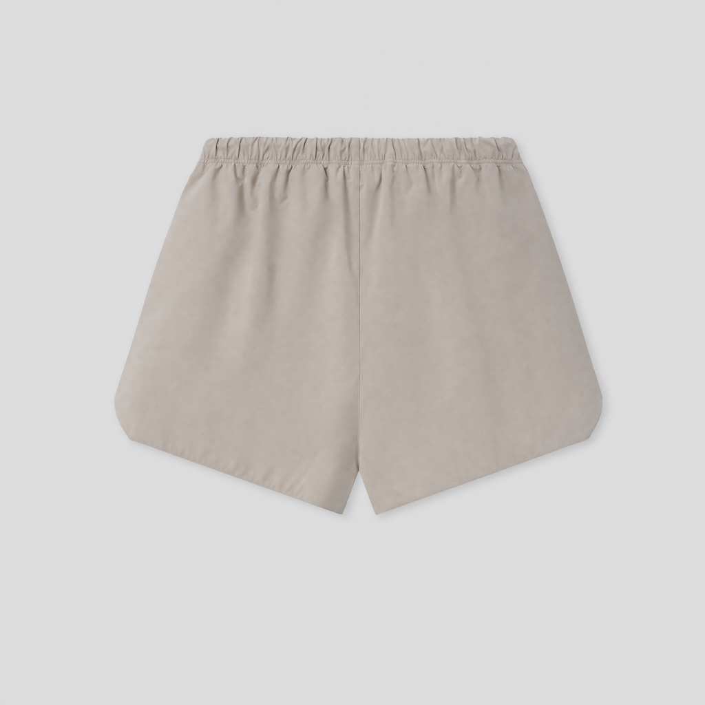 Short de sport taupe, vue de dos