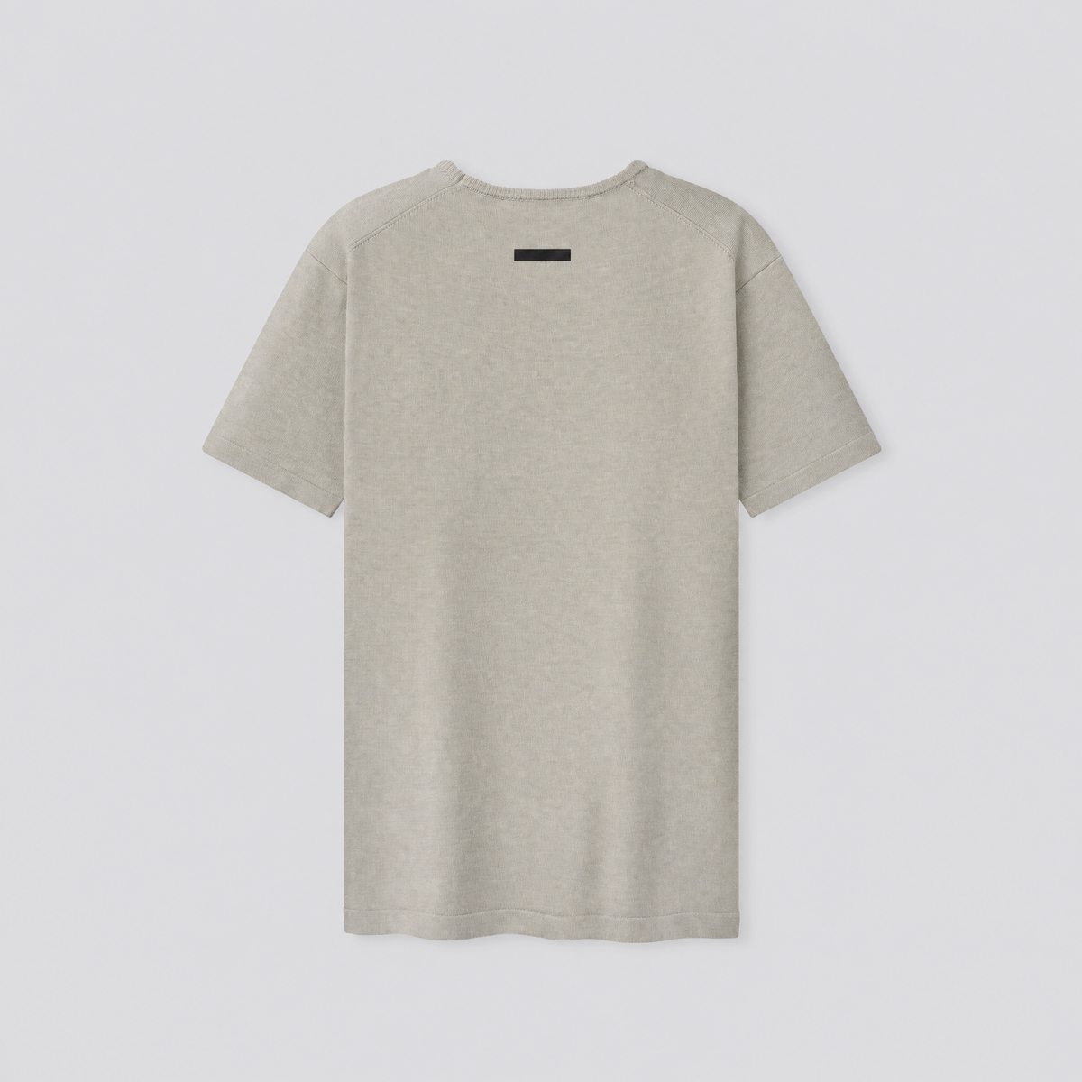 T-shirt ajusté en maille douce grise, vue de dos