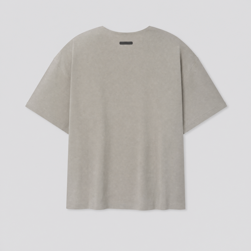 T-shirt en maille ponte taupe, vue de dos